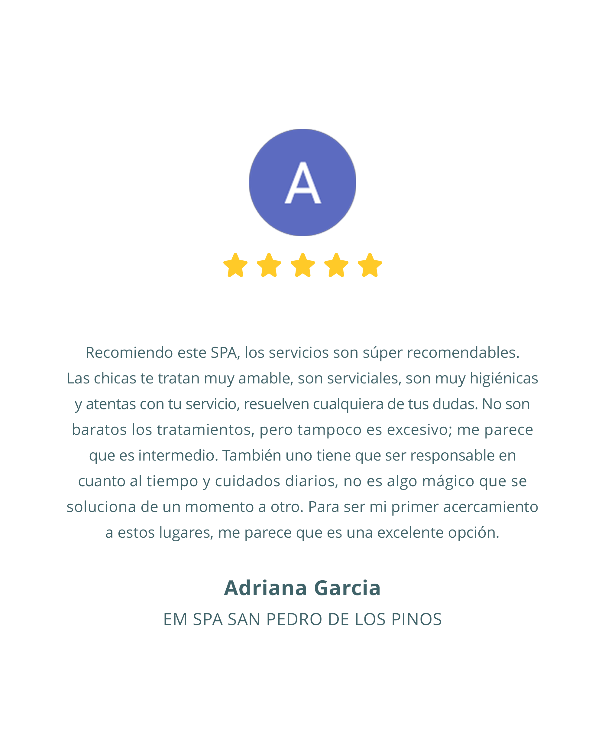 Sobre Nosotros testimonio home clientes adriana garcia