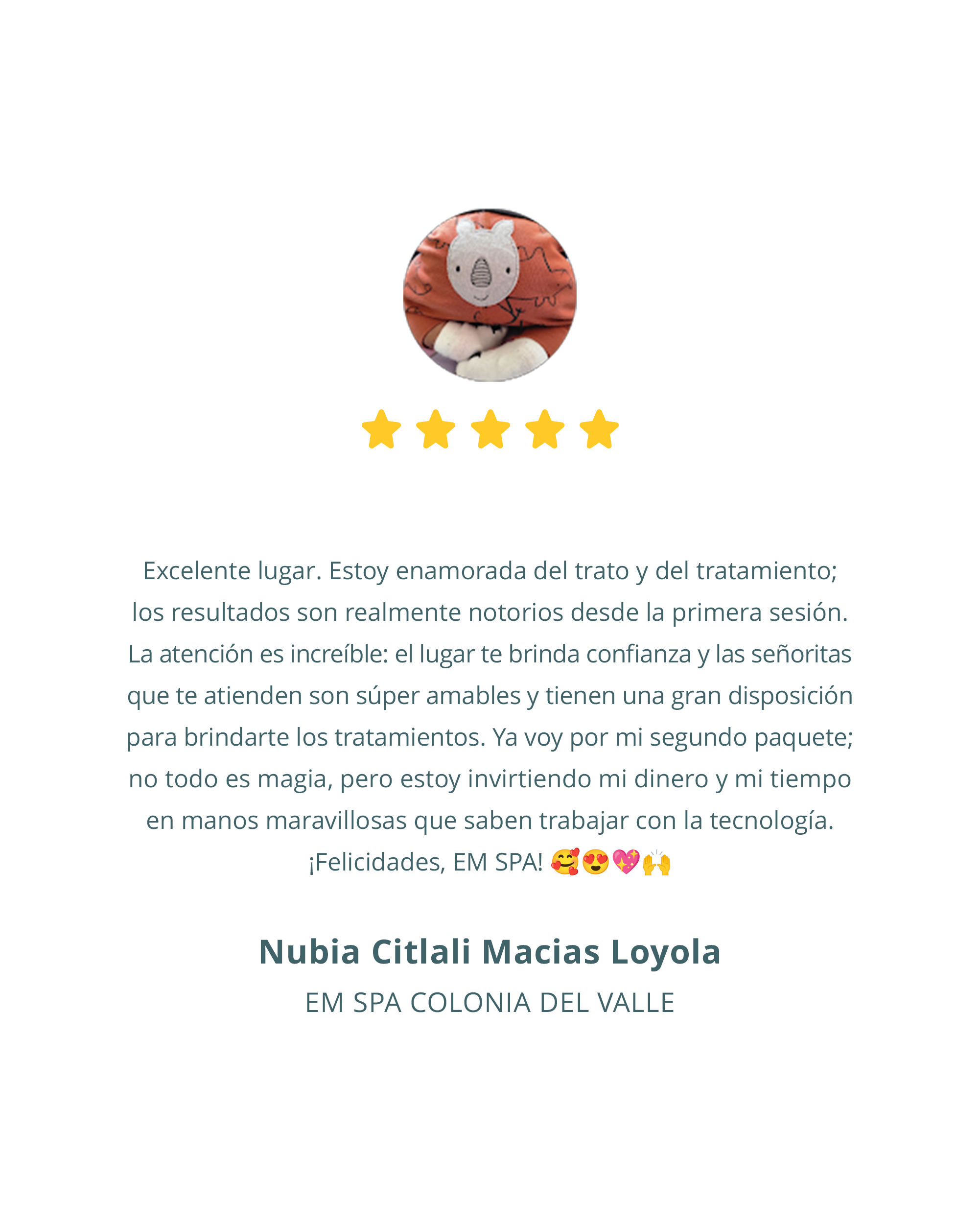 Sobre Nosotros testimonio home clientes nubia citlali macias loyola