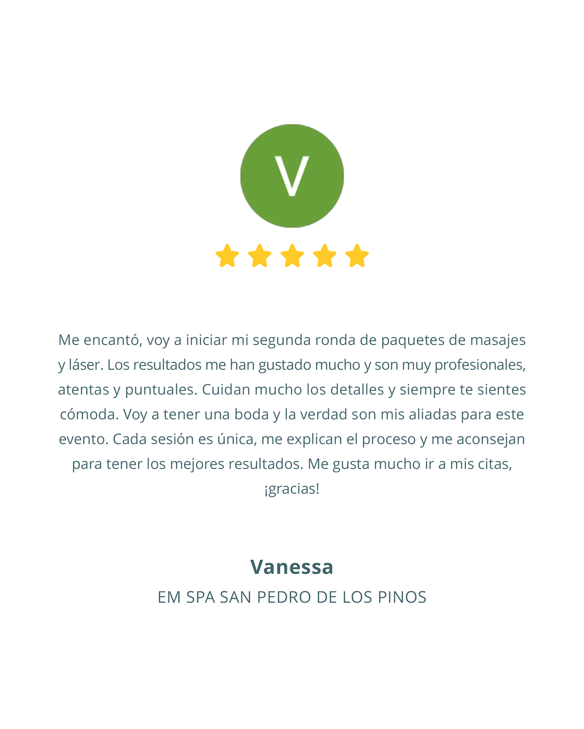 Sobre Nosotros testimonio home clientes vanessa